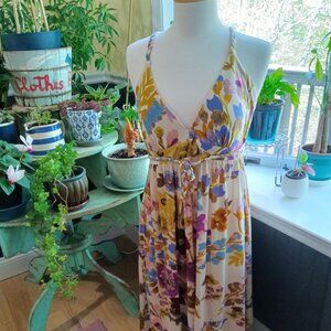 Tracy Reese New York Knit Floral Dress 95%/Tencel 5% Spandex Criss Cross…
